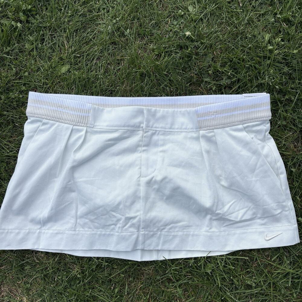 Nike Women Extra Large Canvas Low Rise Mini Skirt Skort Summit White NWT